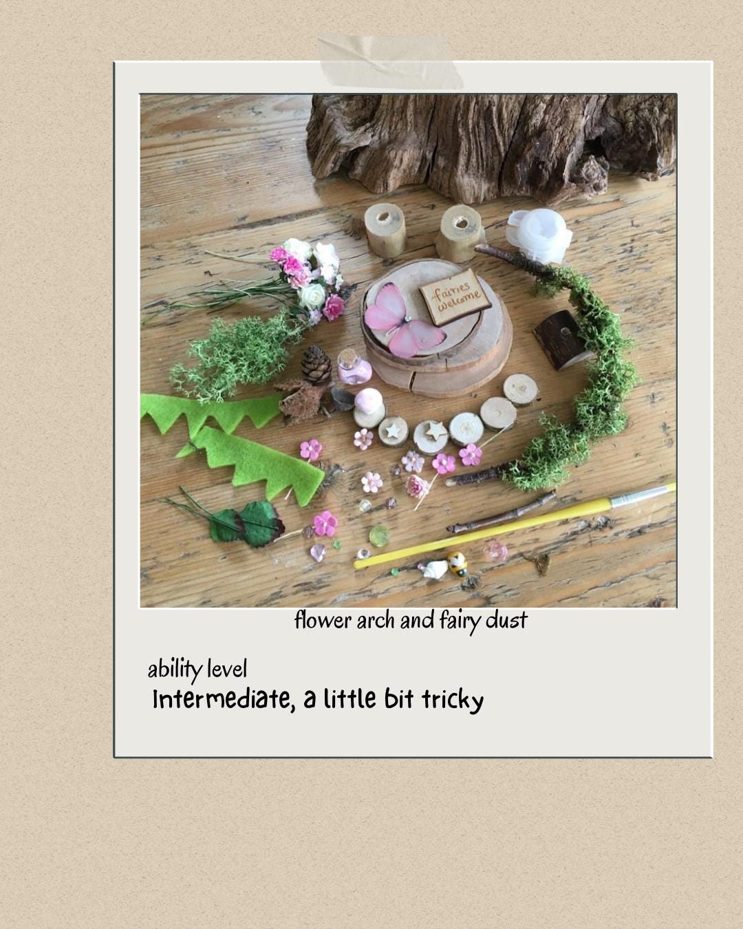 DIY Fairy garden with flower arch