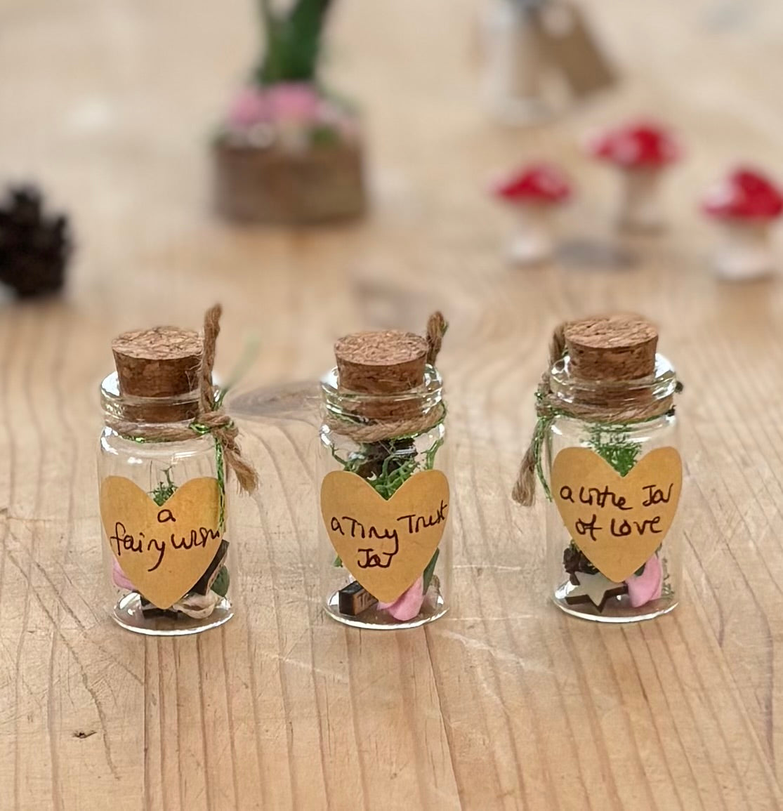 Tiny Trust Jar – Little Glass Jar of Fairy Treasure with Trust Charm | Meaningful Keepsake for Self-Belief & Inner Calm pocket sized
