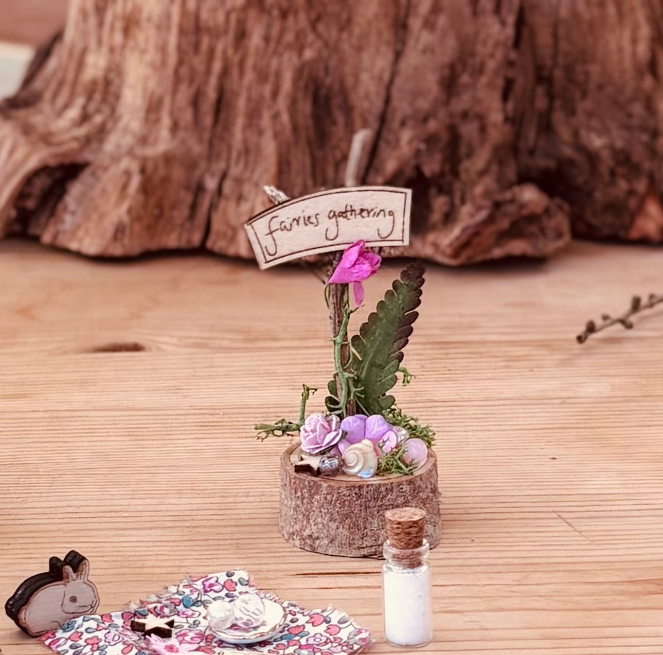 Fairies Gathering sign post kit Fairy Garden Sign Post Kit – “Fairies Gathering” Miniature Fairy Garden Accessory