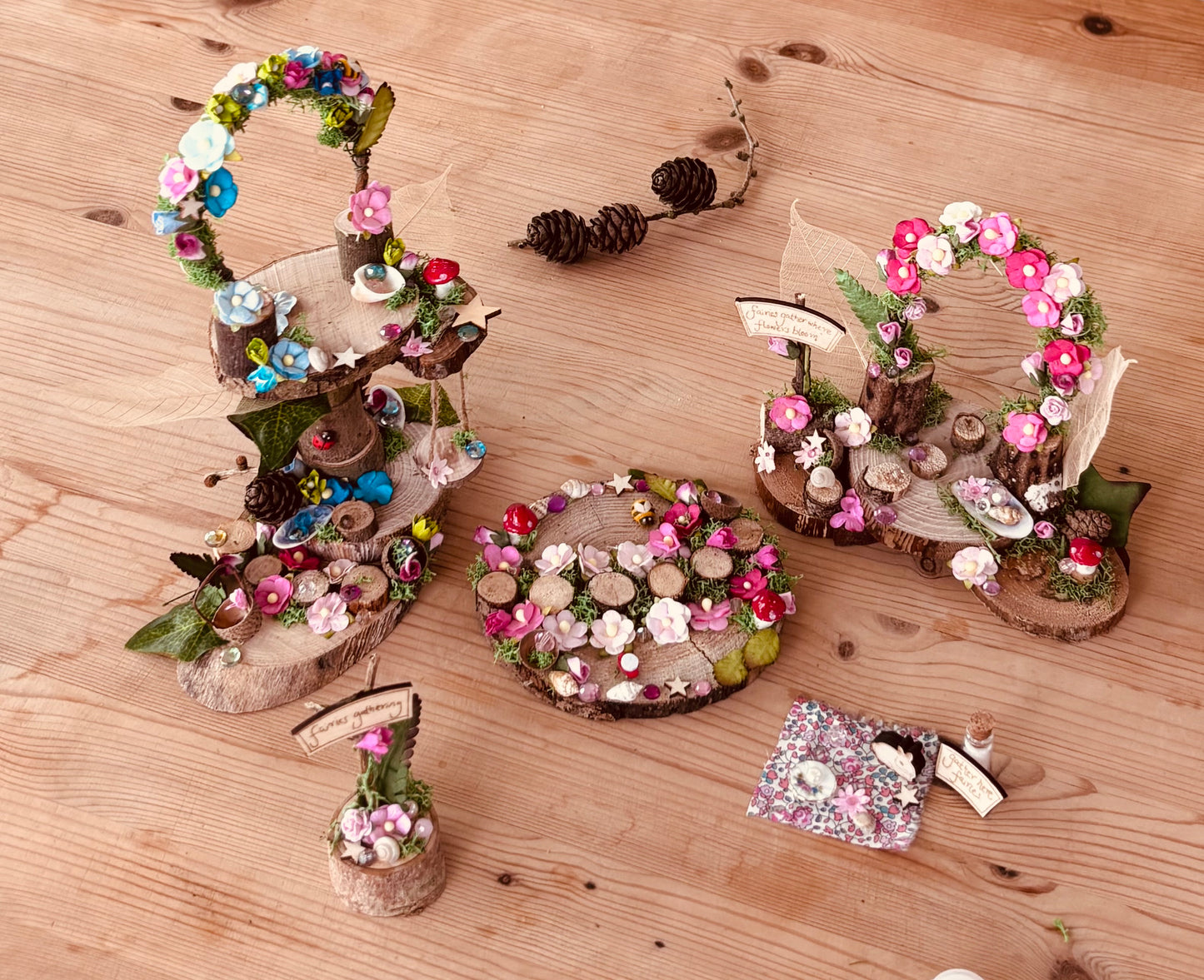 Fairy Path Kit – Mini Fairy Garden Pathway Set with Flowers, Shells & Jewels