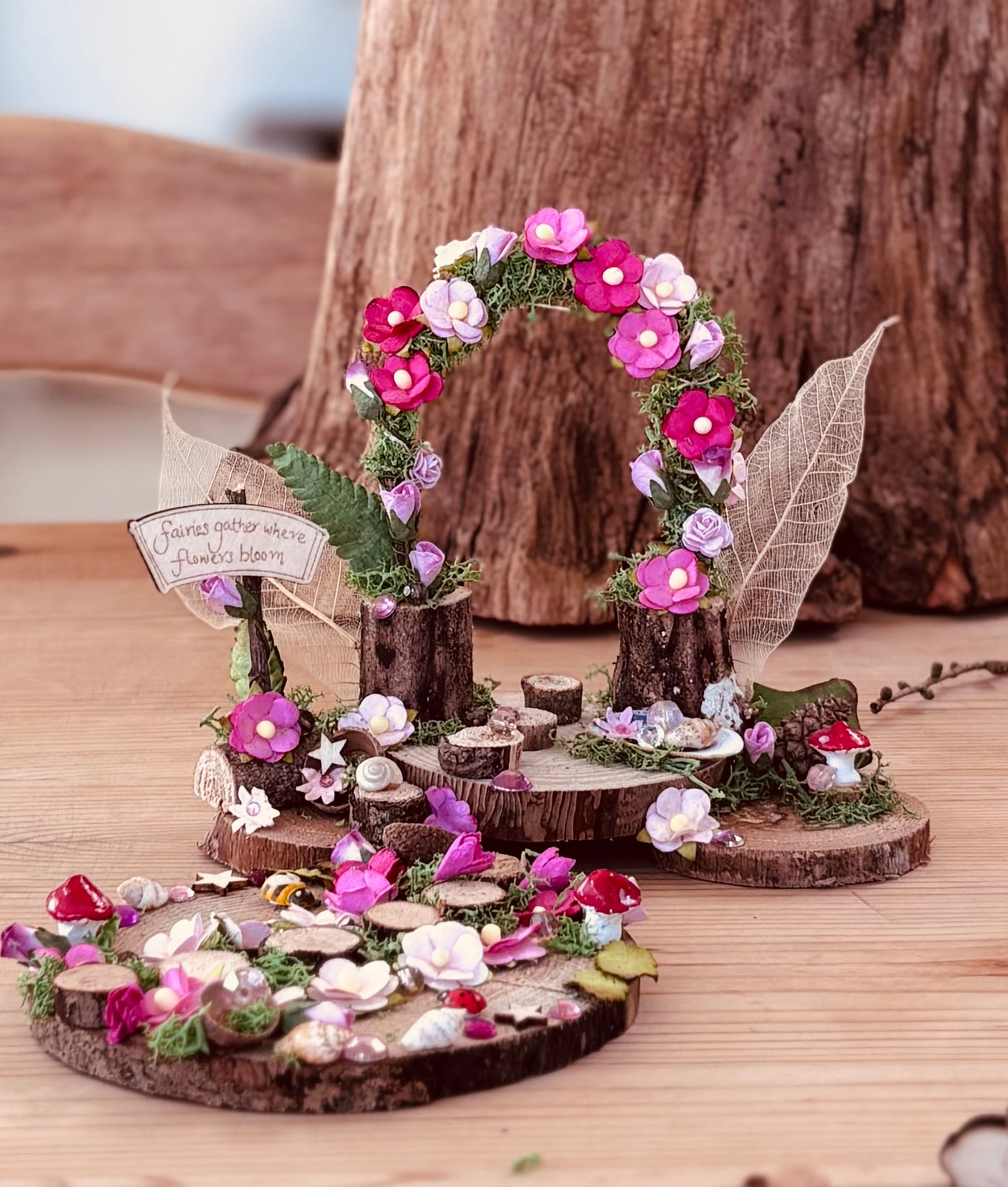 Fairy Path Kit – Mini Fairy Garden Pathway Set with Flowers, Shells & Jewels