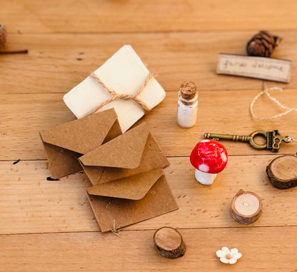 Fairy Welcome Set with ceramic toadstool , key , stepping stones , fairy dust and more