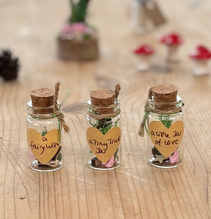 Fairy Wish Jar – Tiny Glass Jar of Fairy Treasure with Wish Charm | Magical Gift for Belief, Hope & Dreams