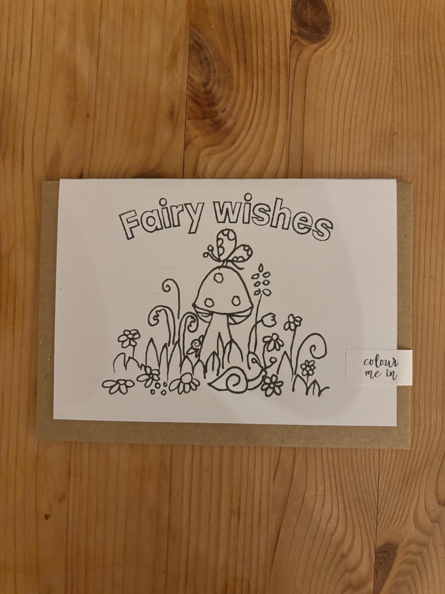 Colour in your own Toadstool eco-friendly greetings cards. 3 designs to choose from.