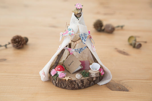 DIY Fairy Tipi eco-friendly kit with miniature Liberty bunting
