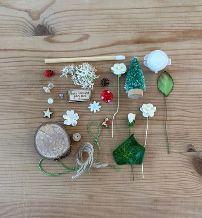 DIY Christmas Glass Hanging Bauble Kit – Tiny Christmas Tree, Toadstool and Woodland Creatures | Create Your Own Christmas Decoration