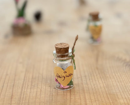 Fairy Wish Jar – Tiny Glass Jar of Fairy Treasure with Wish Charm | Magical Gift for Belief, Hope & Dreams