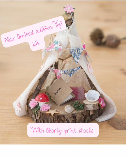 DIY Fairy Tipi eco-friendly kit with miniature Liberty bunting