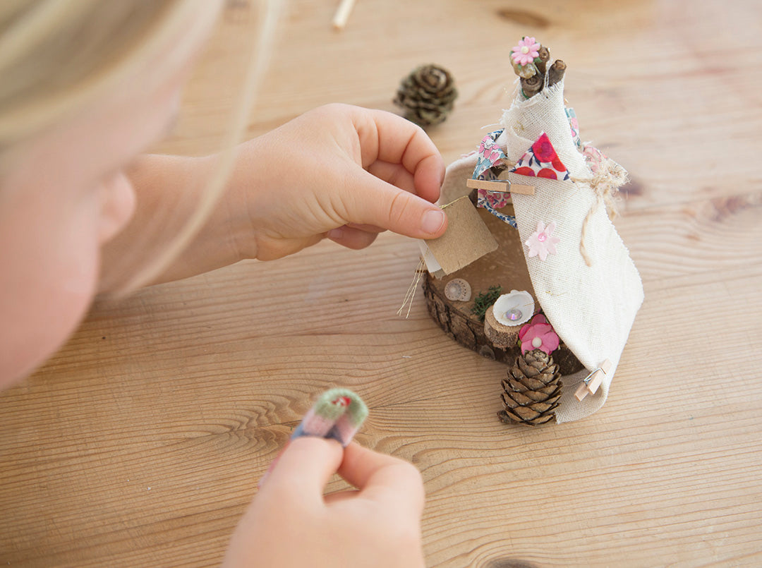 DIY Fairy Tipi eco-friendly kit with miniature Liberty bunting