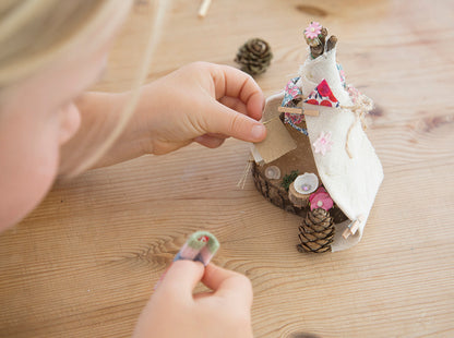 DIY Fairy Tipi eco-friendly kit with miniature Liberty bunting