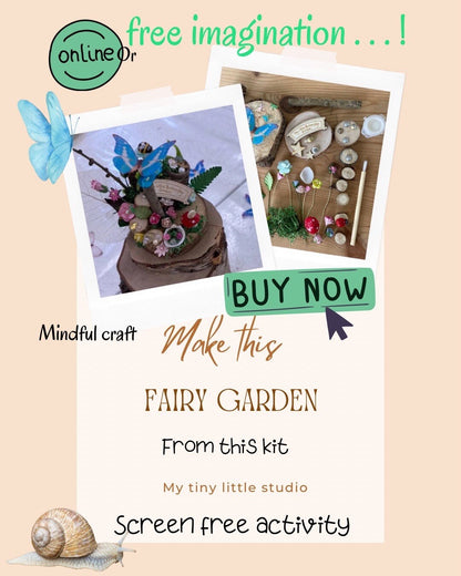DIY Butterfly fairy garden kit with ‘ my little butterfly garden ‘ sign